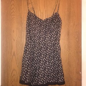 Blue And White Roses Romper